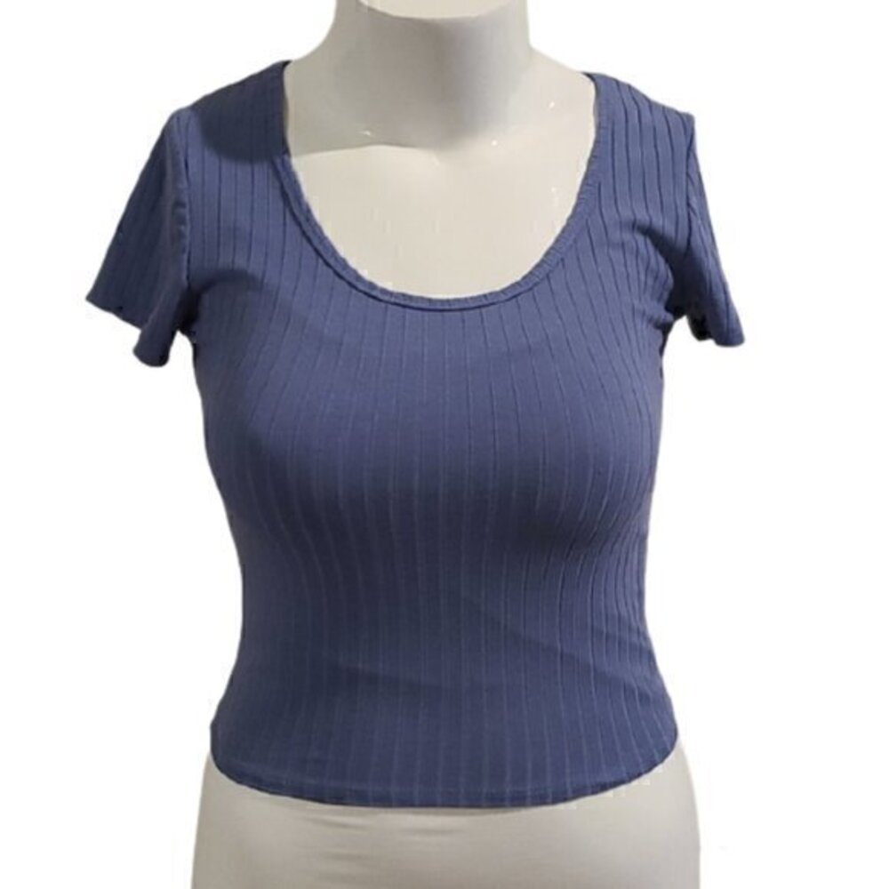 [Destined] Blue Short Sleeve Top - Size M